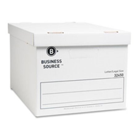 BUSINESS SOURCE Business Source BSN32450 Storage Boxes- Letter-Legal- 12in.x15in.x10in.- 12-CT- White BSN32450